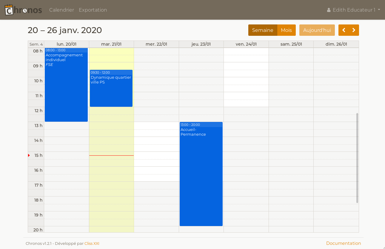 Calendrier d’un⋅e salarié⋅e