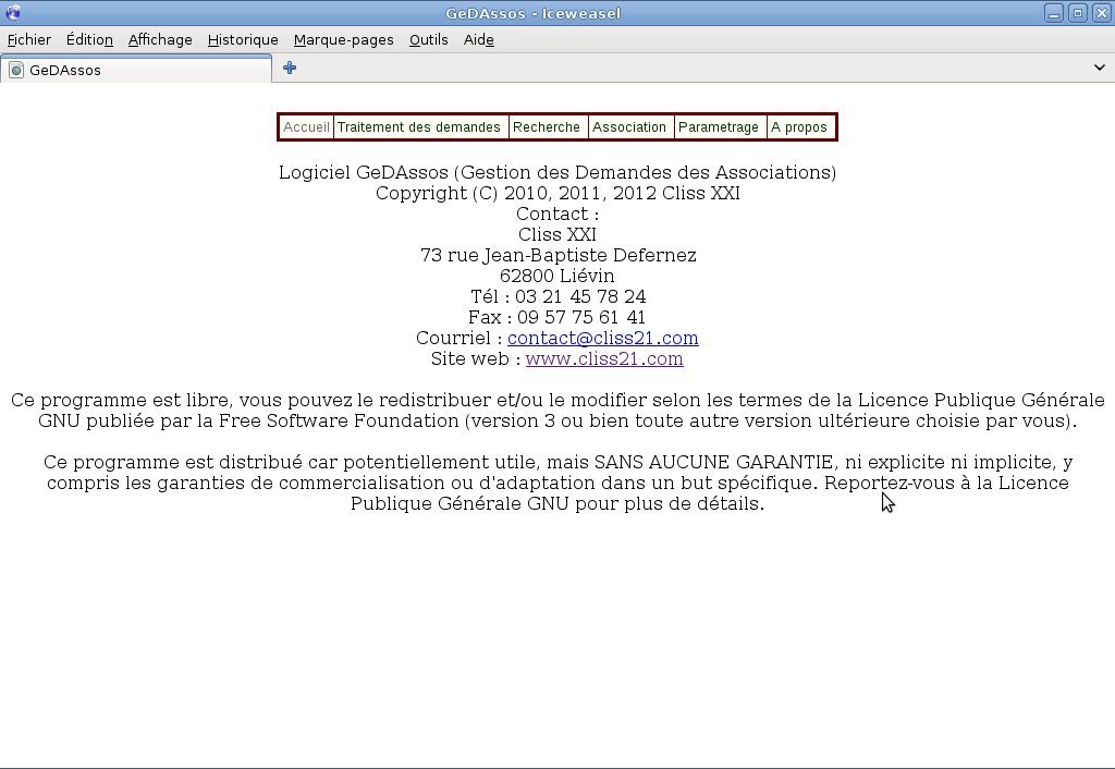 GeDAssos : un logiciel libre